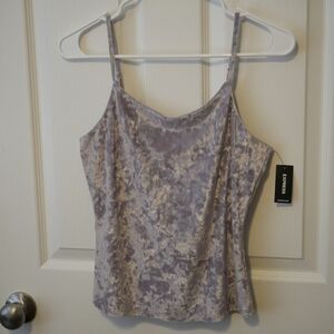 Express Silver Sleeveless Fitted Camisole